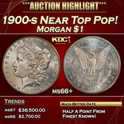 1900-s Morgan Dollar Near Top Pop! $1 ms66+ SEGS