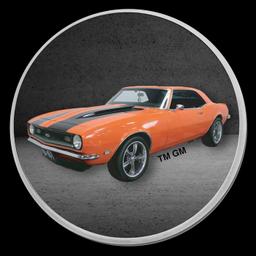 1966 Chevrolet Camaro Colorized Style - 1 oz Silver Round Round