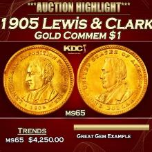1905 Lewis & Clark Gold Commem Dollar 1 ms65 SEGS