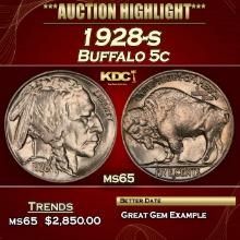 1928-s Buffalo Nickel 5c ms65 SEGS