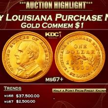 1903 McKinley Louisiana Purchase Gold Commem Dollar Near Top Pop! 1 ms67+ SEGS
