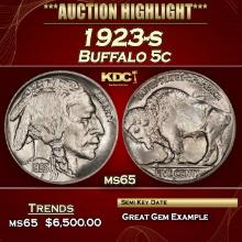 1923-s Buffalo Nickel 5c ms65 SEGS