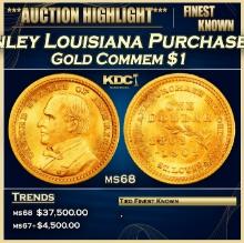1903 McKinley Louisiana Purchase Gold Commem Dollar TOP POP! 1 ms68 SEGS