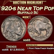 1920-s Buffalo Nickel Near Top Pop! 5c ms65 SEGS