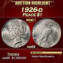 1926-d Peace Dollar $1 ms65 SEGS
