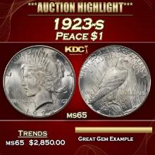 1923-s Peace Dollar $1 ms65 SEGS