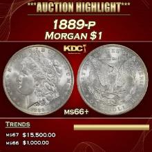 1889-p Morgan Dollar $1 ms66+ SEGS