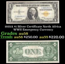 1935A $1 Silver Certificate North Africa WWII Emergency Currency Grades Choice AU/BU Slider