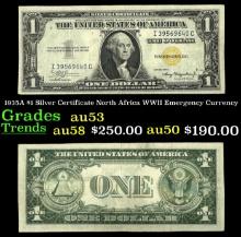 1935A $1 Silver Certificate North Africa WWII Emergency Currency Grades Select AU