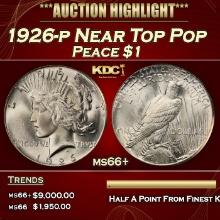 1926-p Peace Dollar Near Top Pop $1 ms66+ SEGS