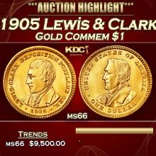 1905 Lewis & Clark Gold Commem Dollar 1 ms66 SEGS