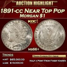 1891-cc Morgan Dollar Near Top Pop $1 ms66+ SEGS