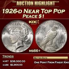 1926-d Peace Dollar Near Top Pop $1 ms66+ SEGS