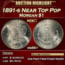 1891-s Morgan Dollar Near Top Pop $1 ms66+ SEGS