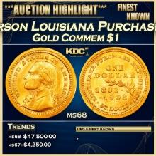 1903 Jefferson Louisiana Purchase Gold Commem Dollar TOP POP! 1 ms68 SEGS