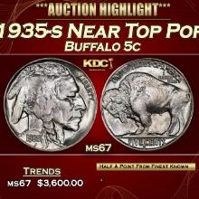 1935-s Buffalo Nickel Near Top Pop 5c ms67 SEGS