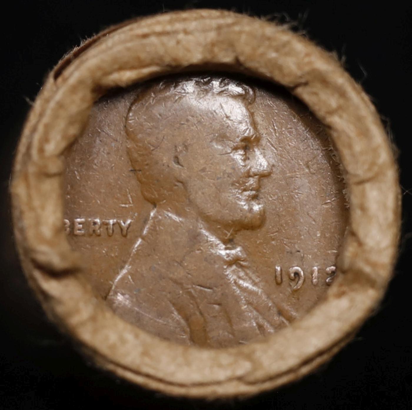 Lincoln Wheat Cent 1c Mixed Roll Orig Brandt McDonalds Wrapper, 1912-p end, Wheat other end
