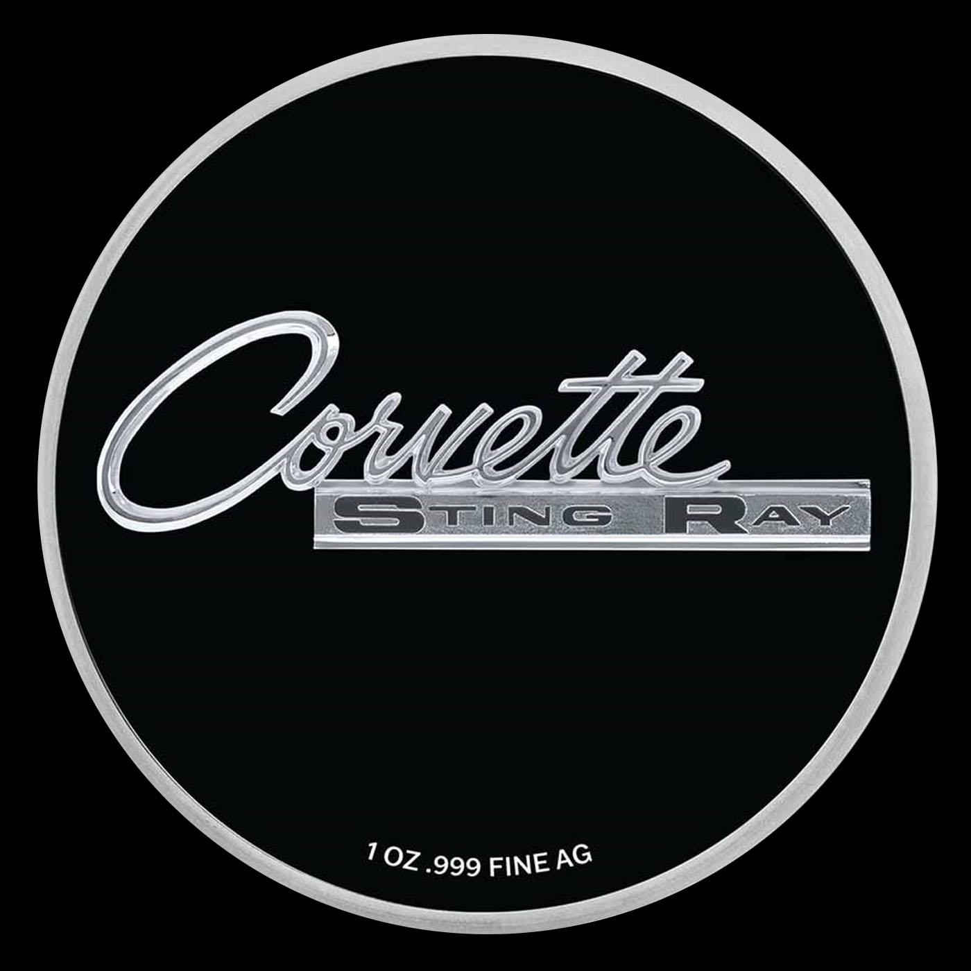 1963 Chevrolet Corvette Stingray Colorized Style - 1 oz Silver Round Round