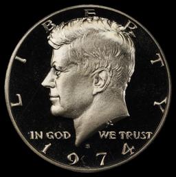 1974-s Proof Kennedy Half Dollar 50c pr70 dcam SEGS