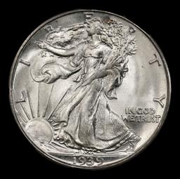 1939-d Walking Liberty Half Dollar Near Top Pop 50c ms67+ SEGS