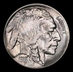 1916-d Buffalo Nickel 5c ms65 SEGS