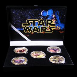 5 Coin Star Wars Gold Plated Round Collection