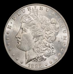 1885-p Morgan Dollar $1 Grades ms62+