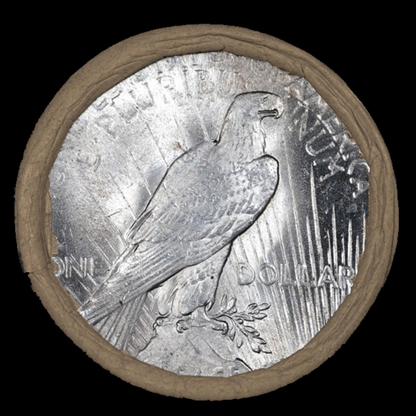 CR- Silver Peace Dollar $1 Roll Rare By SEARS 10 Coin Mystery 'P' Rev/'P' Rev Ends