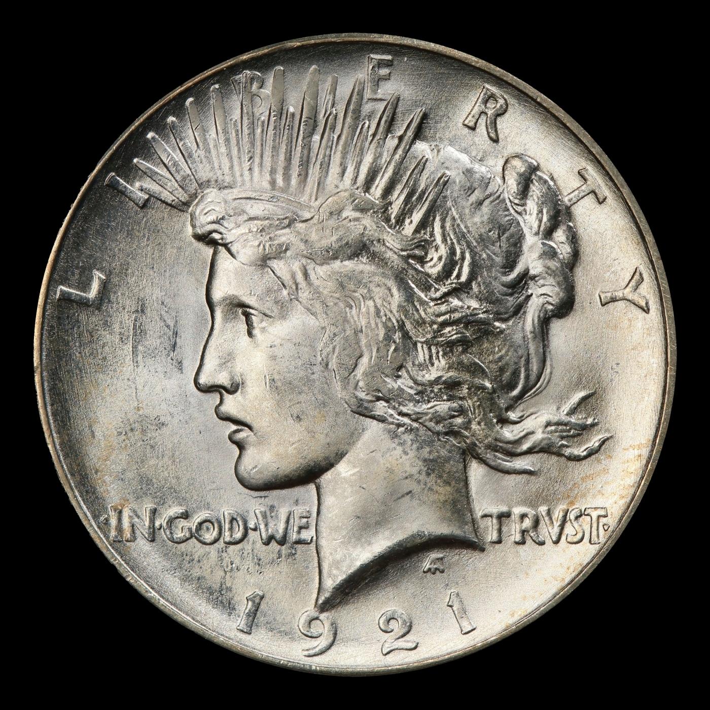 1921-p Peace Dollar $1 ms65 SEGS