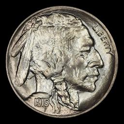 1915-p Buffalo Nickel 5c ms66+ SEGS