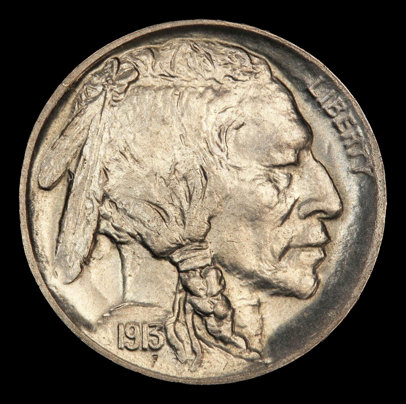 1913-d Ty I Buffalo Nickel 5c Grades ms65+