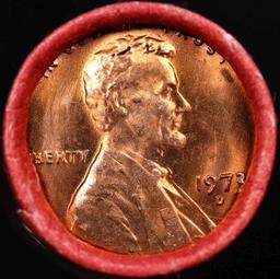 BU Shotgun Lincoln 1c roll, 1973-d 50 pcs Bank Wrapper 50c