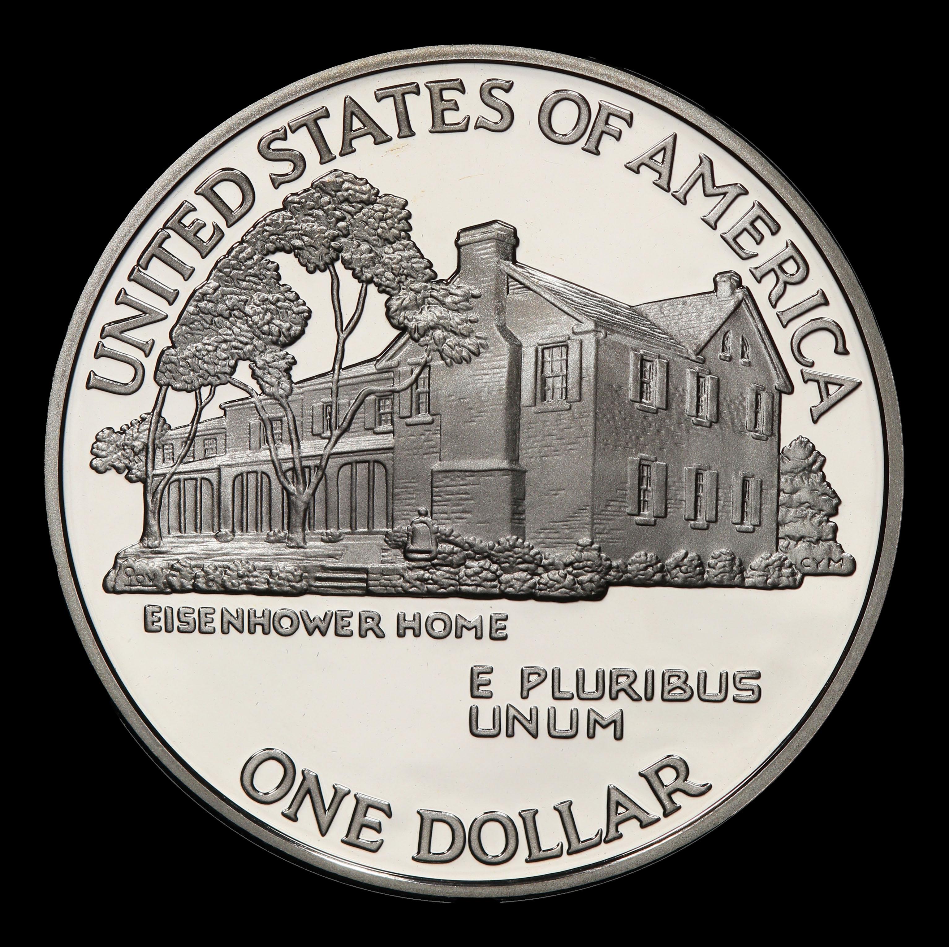 1990-p Eisenhower Proof Modern Commem Dollar $1 pr70 dcam SEGS