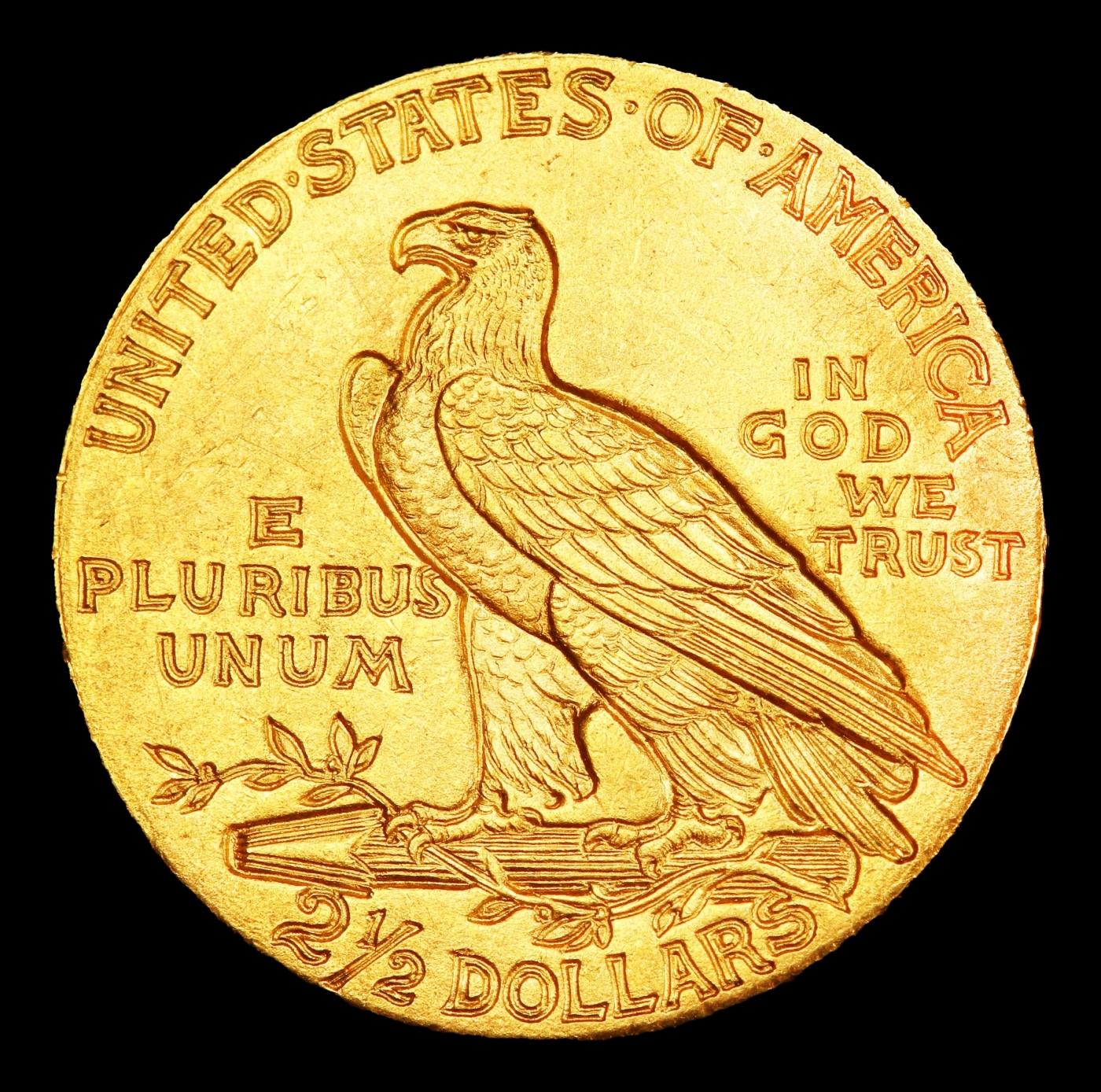 1911-p Gold Indian Quarter Eagle Near Top Pop! $2 1/2 ms65 SEGS