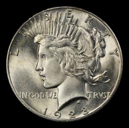 1928-p Peace Dollar $1 Grades ms63