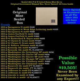 Sealed 2011 United States Mint Set in Original Government Shipped Box, Never Opened! 28 Coins Inside