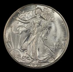 1935-d Walking Liberty Half Dollar Near Top Pop 50c ms66+ SEGS