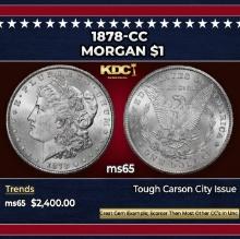 1878-cc Morgan Dollar $1 ms65 SEGS