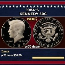 1984-s Proof Kennedy Half Dollar 50c pr70 dcam SEGS