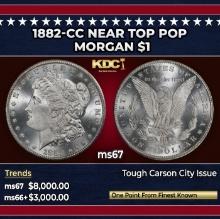 1882-cc Morgan Dollar Near Top Pop $1 ms67 SEGS