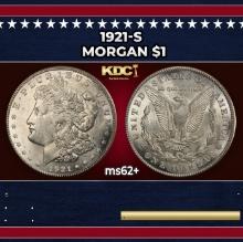 1921-s Morgan Dollar $1 Grades ms62+