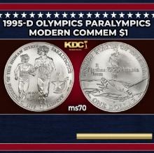 1995-d Olympics Paralympics Modern Commem Dollar $1 ms70 SEGS