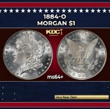 1884-o Morgan Dollar $1 Grades ms64+