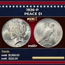 1926-p Peace Dollar $1 ms65+ SEGS