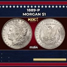 1889-p Morgan Dollar $1 Grades ms64