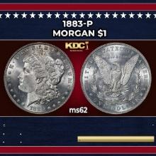 1883-p Morgan Dollar $1 Grades ms62