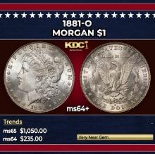 1881-o Morgan Dollar $1 Grades ms64+