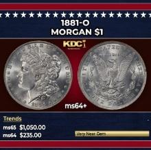 1881-o Morgan Dollar $1 Grades ms64+