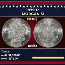 1879-p Morgan Dollar $1 ms65+ SEGS