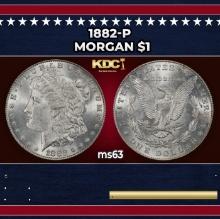 1882-p Morgan Dollar $1 Grades ms63